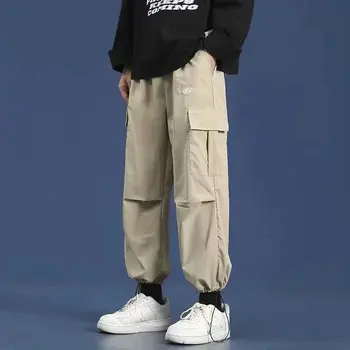 2023 Градинска Облекло Зреещи Мъжки Широки Спортни Панталони за Джогинг Извънгабаритни Модни Панталони в стил хип-хоп Японски Улични Панталони XS-4XL