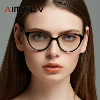 AIMISUV 2023 Котешко око Синя Светлина Блокер Очила Дамски Маркови Очила, оптични рамки Реколта Прозрачни Фалшиви Очила За Дами
