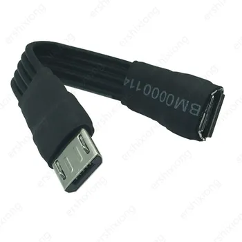 Micro USB 5-пинов конектор M/F OTG силикон плосък кабел за синхронизация на данни удължителен кабел за клавиатура и мишка, USB флаш памет