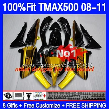 OEM T-MAX500 За YAMAHA MAX500 MAX 500 TMAX500 08 09 10 11 170MC.59 MAX-500 TMAX XP500 2008 2009 2010 2011 Обтекател Горещ цвят