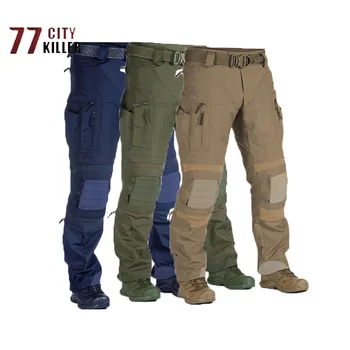 P40 Тактически Панталони Мъжки Износоустойчиви Водоустойчив Военни Бойни Панталони За Джогинг Мъжки 3D Намаляване С множество джобове на Панталони-карго Размер S-4XL