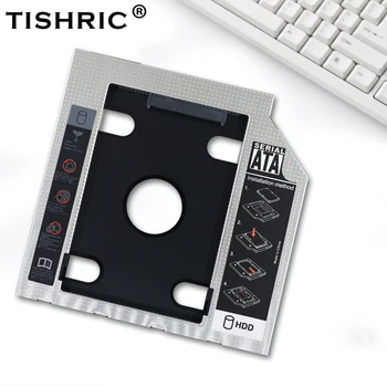 TISHRIC Универсален Алуминиев 2-ри Твърд Диск Caddy 9,5 12,7 мм, SATA 3,0 Твърд Диск Скоростна Optibay Корпус 2,5 SSD диск За Лаптоп DVD-ROM
