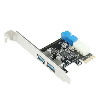 USB 3.0 Карта за разширение PCI-E 19pin 19-пинов USB 3 за PCIE Адаптер PCI express Адаптер 2 порта USB3.0 Hub Вътрешен