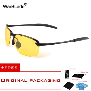 WarBLade мъжки Поляризирани слънчеви очила Без Рамки, дизайнерски Слънчеви Очила За Шофиране, Очила За Мъже, oculos de sol, мъжки нюанси 3043
