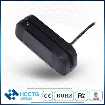 Горещ 2 в 1 Мини USB-четец и устройства за записване на карти с микросхемой IC и четец магнитни карти MSR Песен 1 2 3 HCC790U-SI