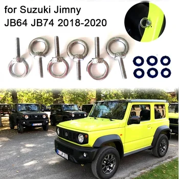 Завийте с кръгла Дупка за Suzuki Jimny JB64 JB74 2018-2020 от Неръждаема Стомана, във форми за Интериора на Колата, Декоративна Капачка, Аксесоари