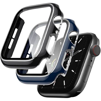 Калъф За Apple watch case 45 мм 41 мм аксесоари 44 мм 40 мм 42 мм, 38 мм и Защитно фолио за екран от закалено стъкло iWatch series 7 4 5 6 SE 3