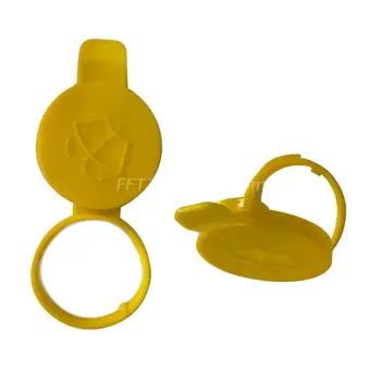 Капак жълт инжектори бутилки за миене на предното стъкло на превозното средство / Капачка на резервоара за Saab 9-3 SS (03-) 9-5 (98-10)