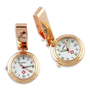 класически ключодържател джобен часовник с клипс медицинска сестра часовникът е водоустойчив сребро розово злато ревера медицински подарък за болницата д-р дропшиппинг