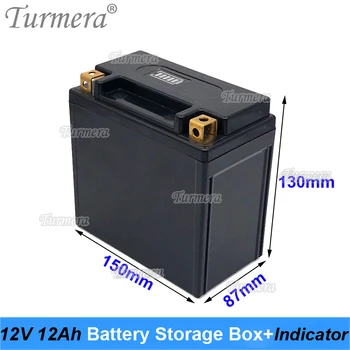 Кутия за съхранение на батерията Turmera 12V 7Ah 9Ah 12Ah с индикатор на батерията се прилага за мотоциклет и източник на непрекъсваемо захранване 24 A
