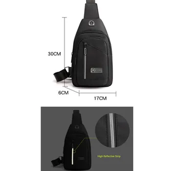 Мъжки малка нагрудная чанта, мини чанта през рамо за мъже, пътна чанта, спортна чанта на едно рамо, с жак за слушалки, чанта за телефон за момче 가방 bolso