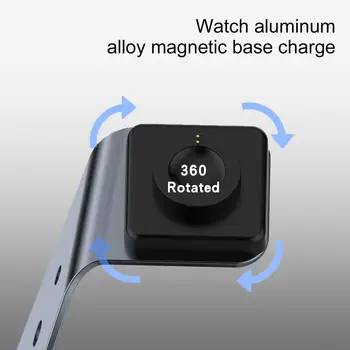 Преносима Магнитна USB-Стабилна поставка за зарядното устройство от алуминиева сплав, зарядно устройство ще захранване на зарядно устройство за часовници Fossil Gen 4 / Gen 5, за Misfit Vapor2