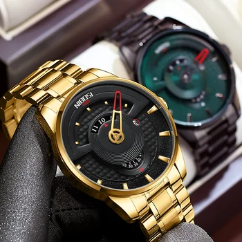 Творчески Часовници NIBOSI за Мъже, Най-добрата Марка за Луксозни Модерни Бизнес Кварцов Мъжки Ръчен Часовник от Неръждаема Стомана, Relogio Masculino