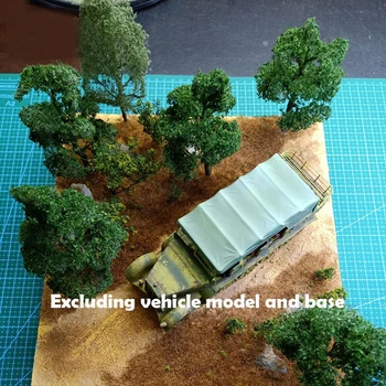 Умален модел на симулация 1:24 1:35 1:48 Ръчно тел модел на дърво Пясък маса военен модел растителен материал DIY
